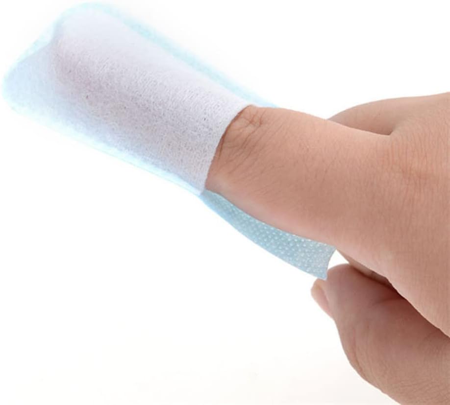 Disposable Deep Cleaning Teeth Wipes Finger Toothbrush Oral Teeth Wipes Finger Wipes Whitening Oral Cleaning Wipe for Oral Brush Ups 5 PCS