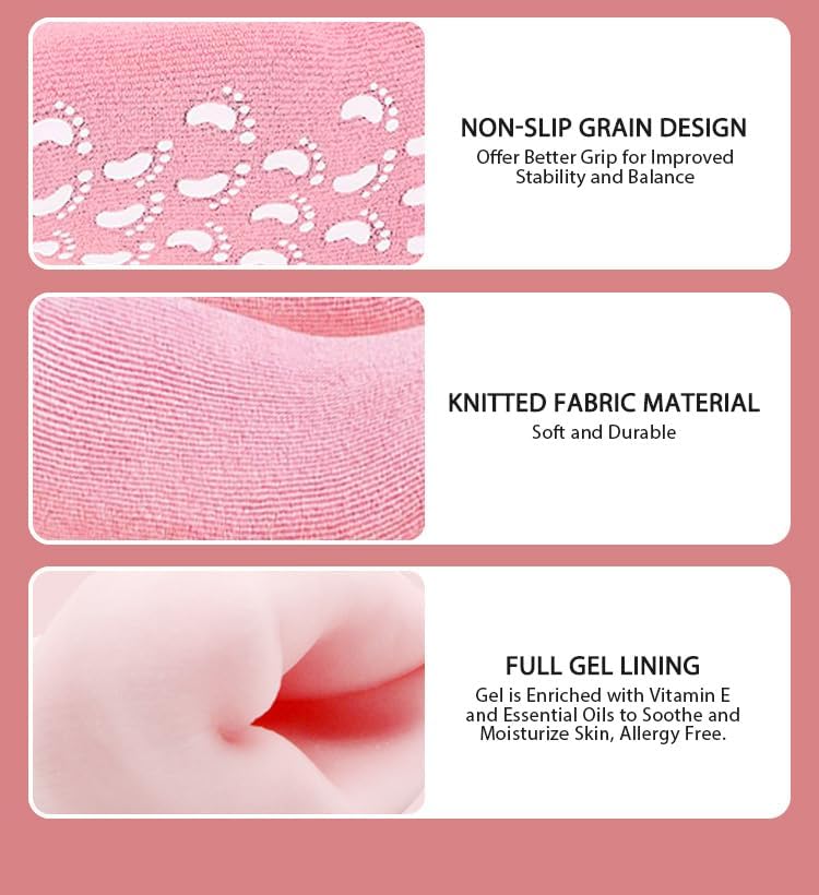 1 Pair Moisturizing Gel Socks