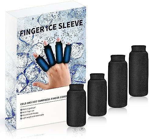 Finger Compression Sleeves 4 Finger Ice Pack Wrap Thumbs & Toes Hot Cold Gel Ice Pack