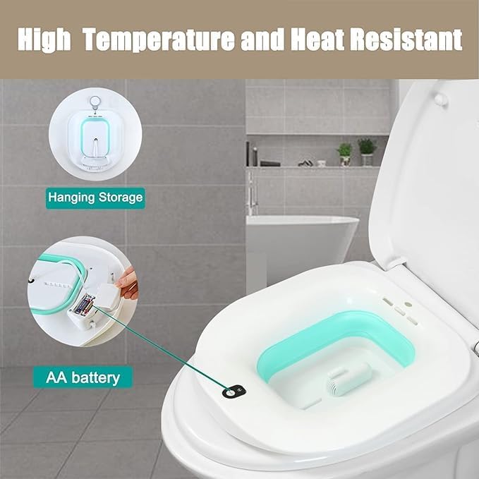 Electric Sitz Bath- Foldable Postpartum Care Basin,Sitz Bath Tub for Soothes and Cleanse Vagina & Anal, Hemorrhoids and Perineum Treatment