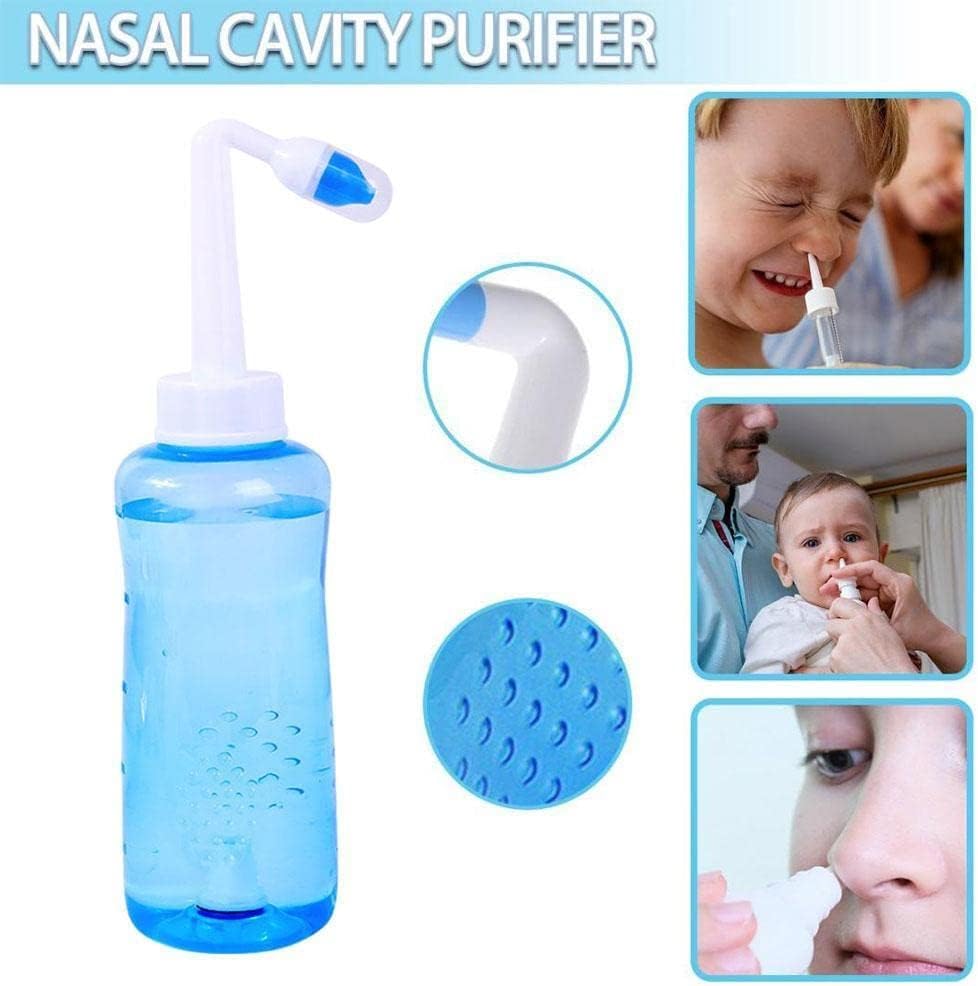 500 ml Nose Nose Washing System Pot Sinus Allergies Relief Neti New Adult Blue Practical Rinse Equipm M3X5 Children Plastic