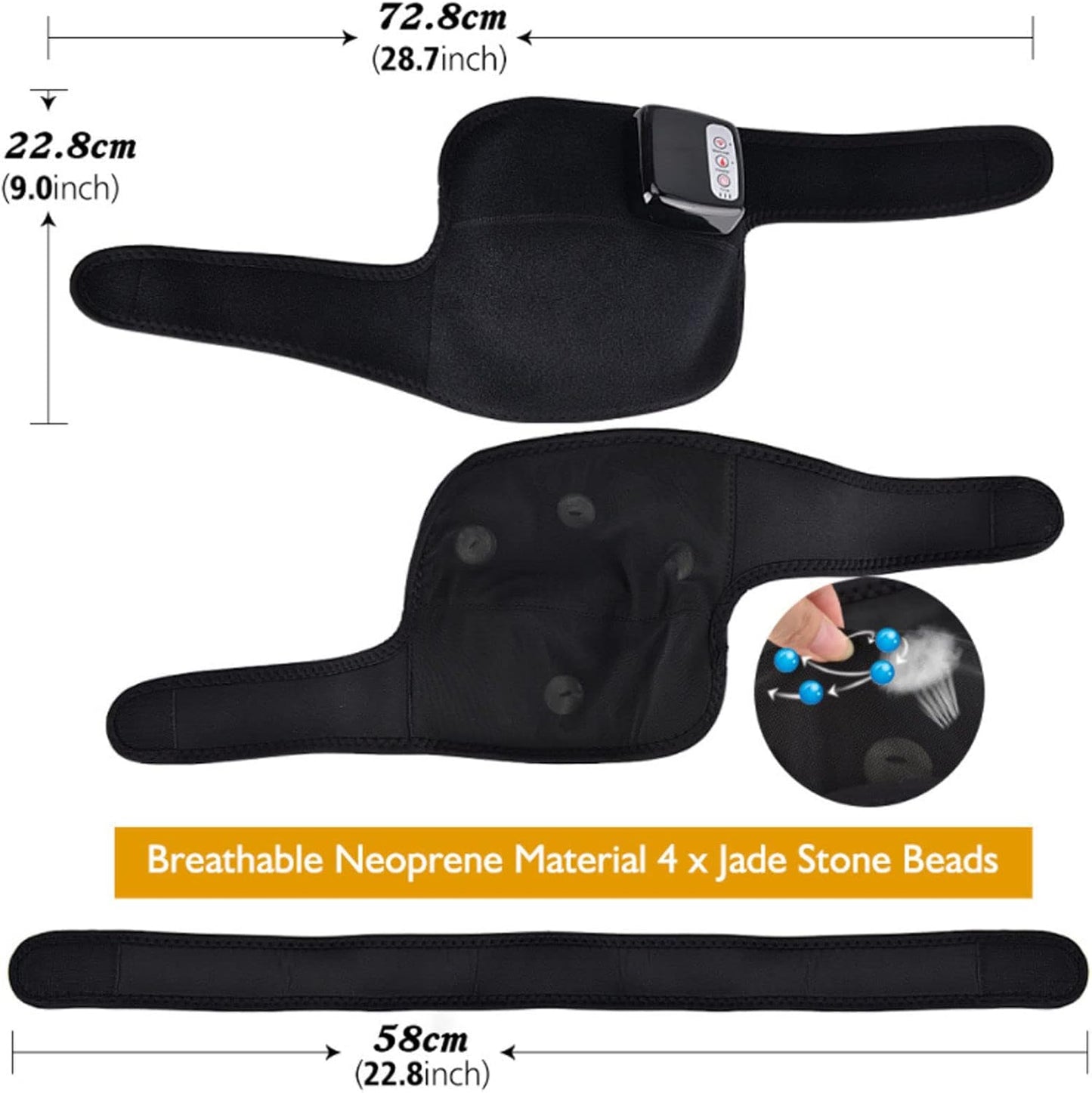 3in1 Electric Heating Knee Massager Far Infrared Joint Brace Support