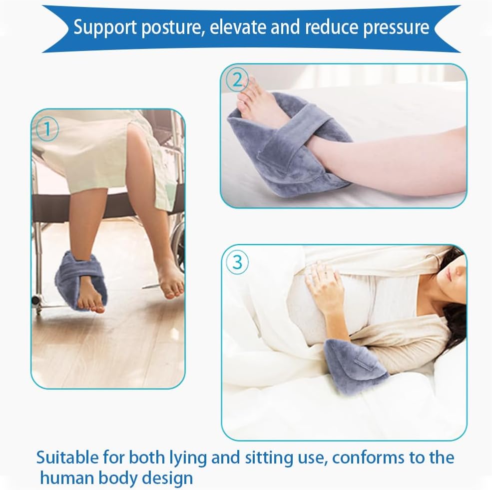 Heel Protector Cushion-Foot Support ,Anti-Decubitus Heel Pad for Heel Pain Relief, Bed Sores,