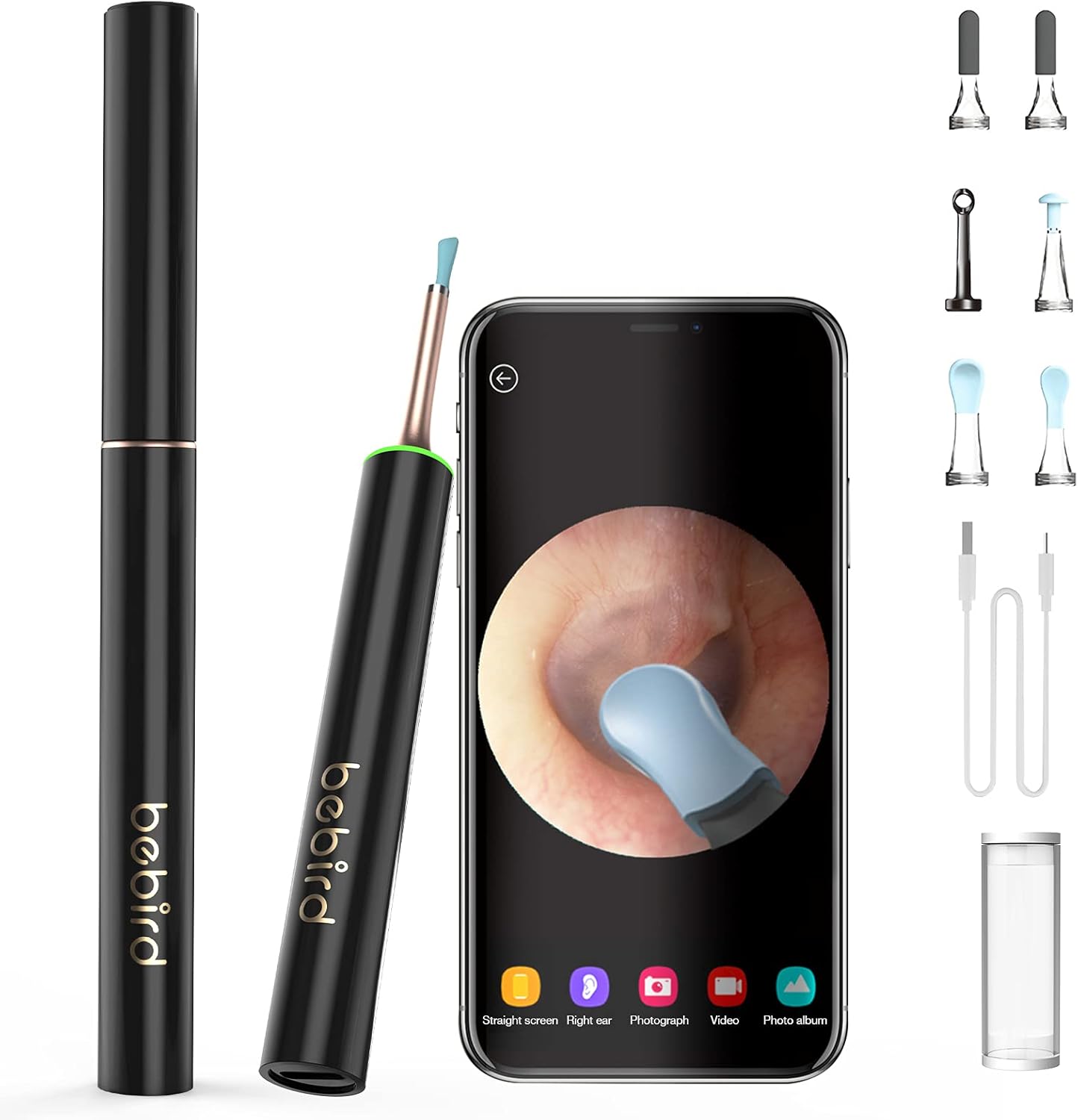 Bebird Earwax Remover with Pimple Popper Tool & Magenetic Cap
