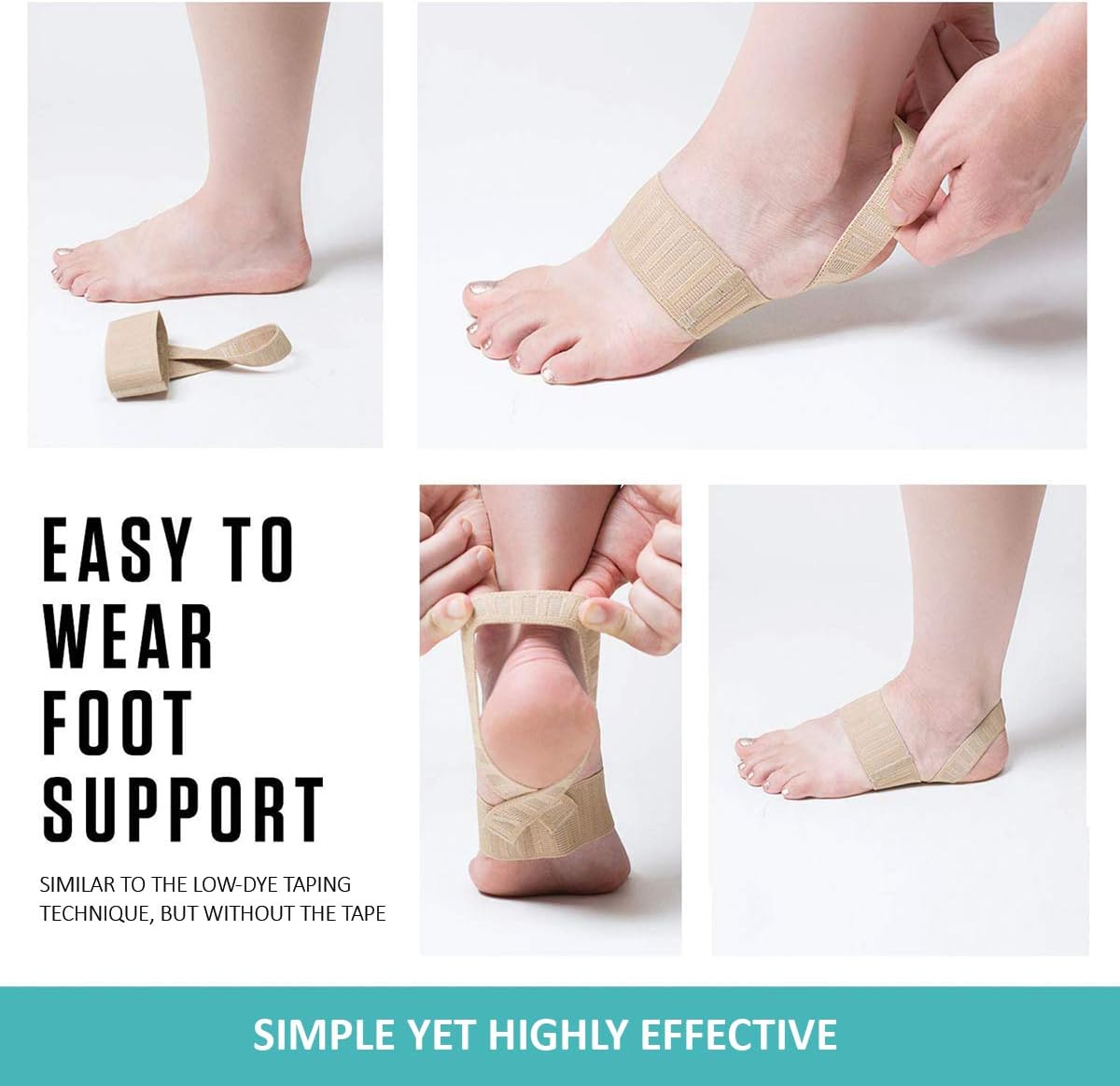 The Original X Brace - Arch Support Brace and Compression for Plantar Fasciitis, Flat Feet, Fallen Arches, Over-Pronation and Heel Pain