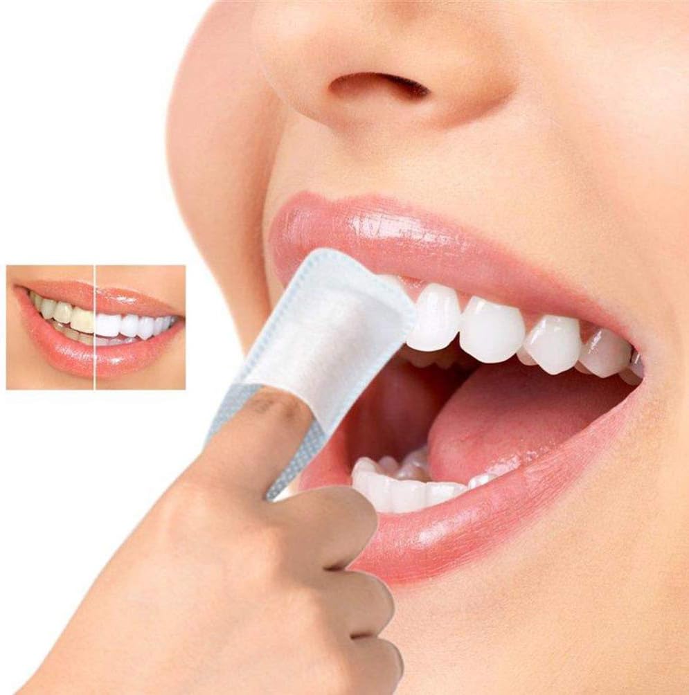 Disposable Deep Cleaning Teeth Wipes Finger Toothbrush Oral Teeth Wipes Finger Wipes Whitening Oral Cleaning Wipe for Oral Brush Ups 5 PCS