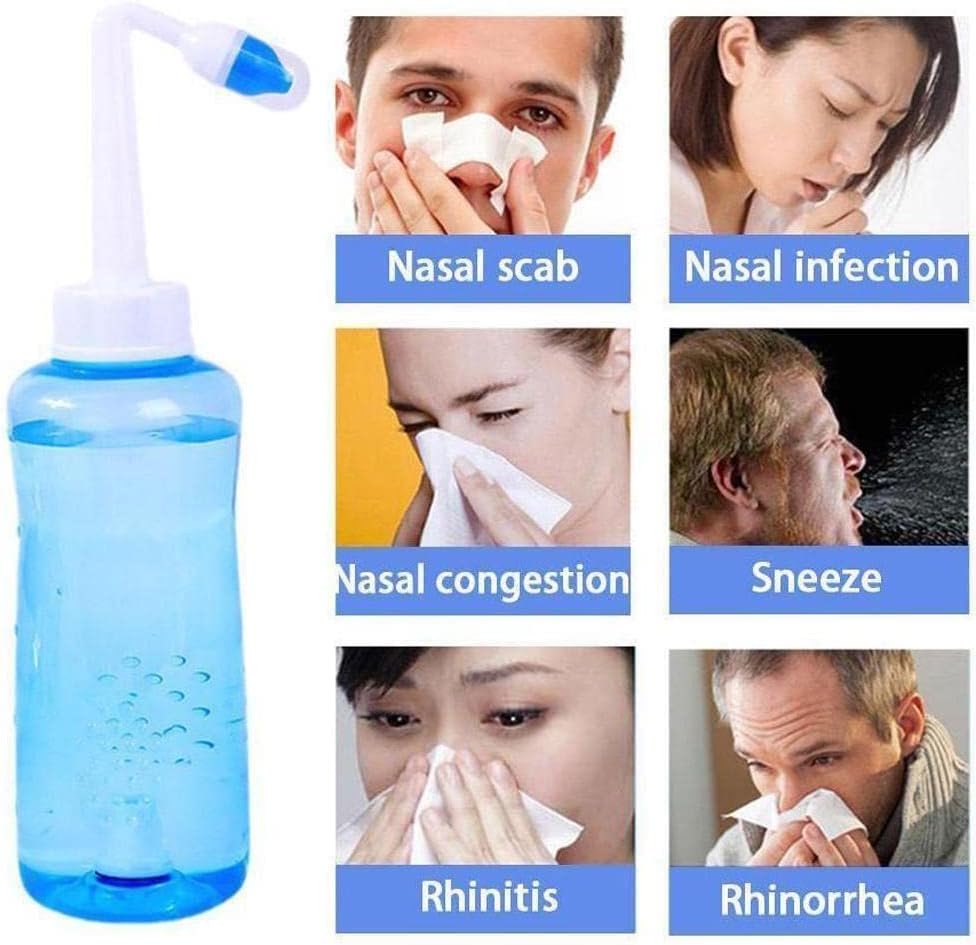 500 ml Nose Nose Washing System Pot Sinus Allergies Relief Neti New Adult Blue Practical Rinse Equipm M3X5 Children Plastic