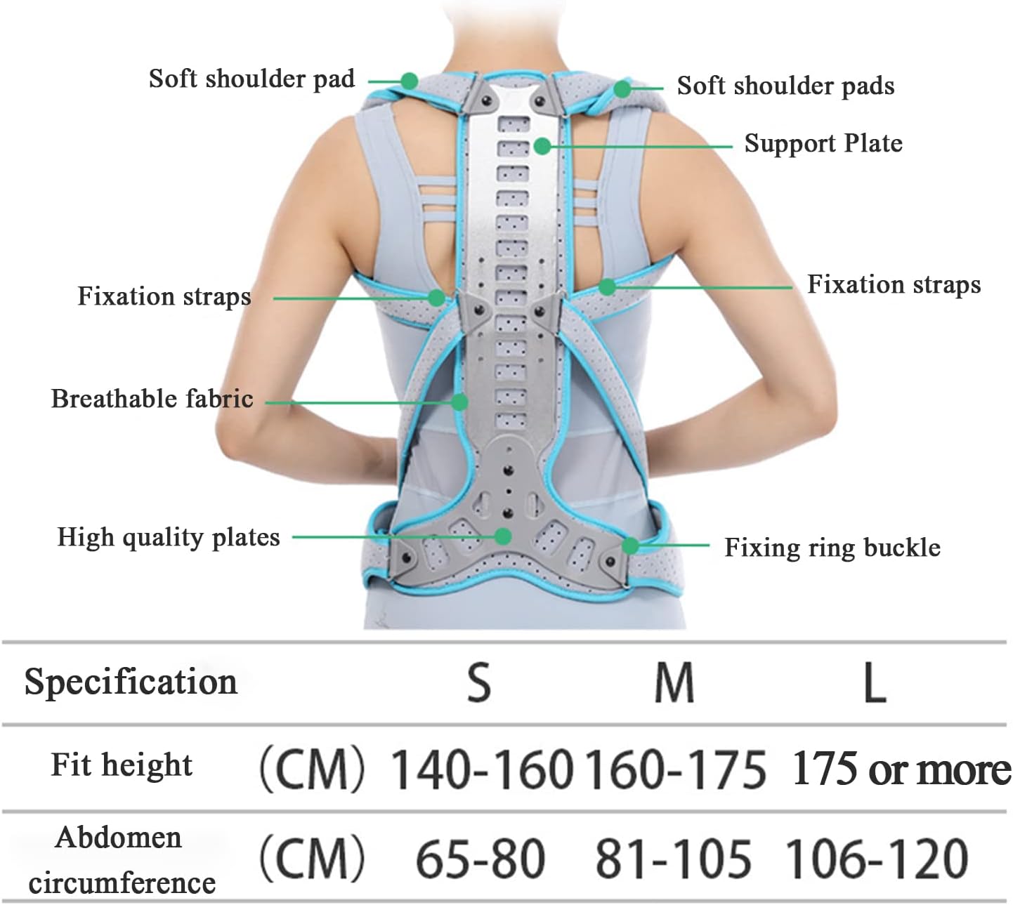 Spinal Fixation Adjustable Scoliosis Orthosis, Posture Corrector