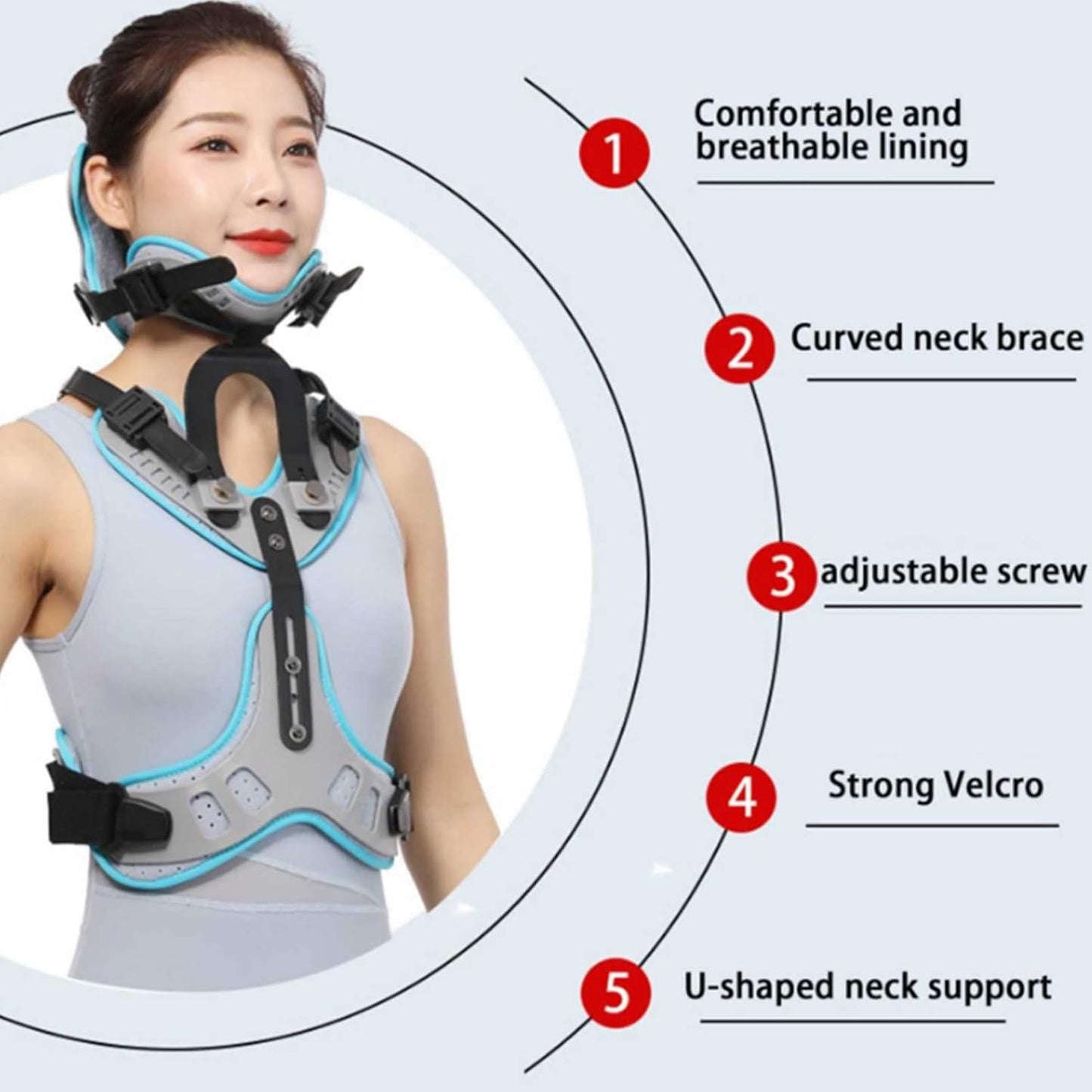 Adjustable Head Neck Chest Orthotics