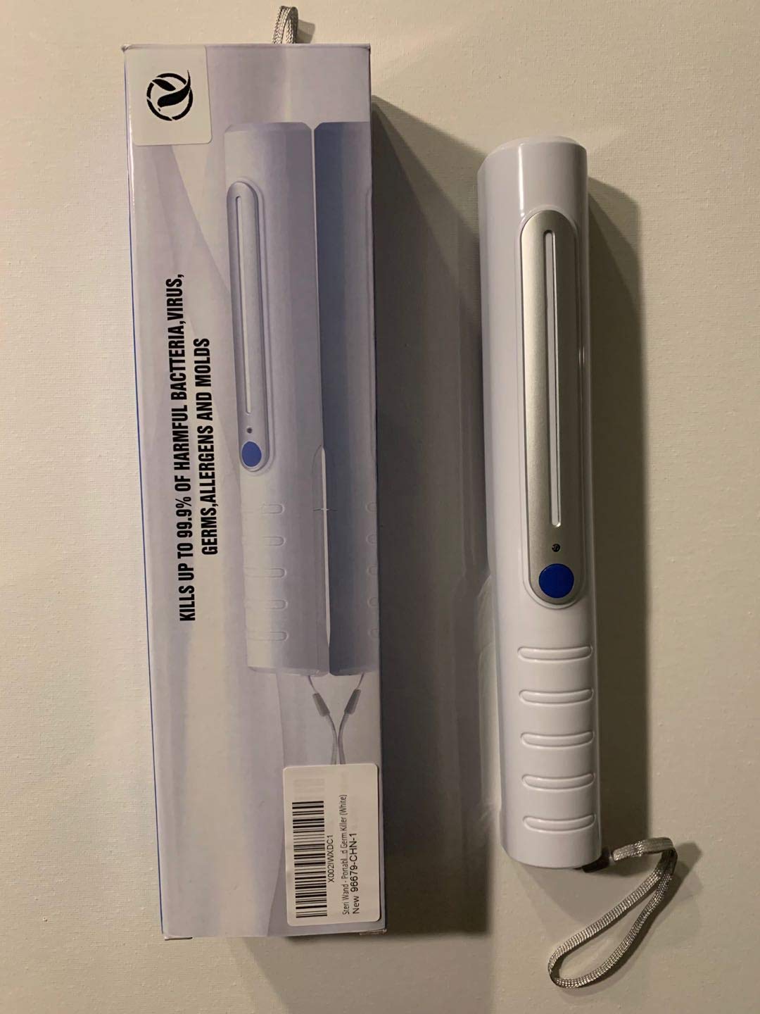 Steri Wand - Portable Ultra Violet Sanitizing Light Germ Wand UV Light Sanitizer Wand Germ Killer (White)