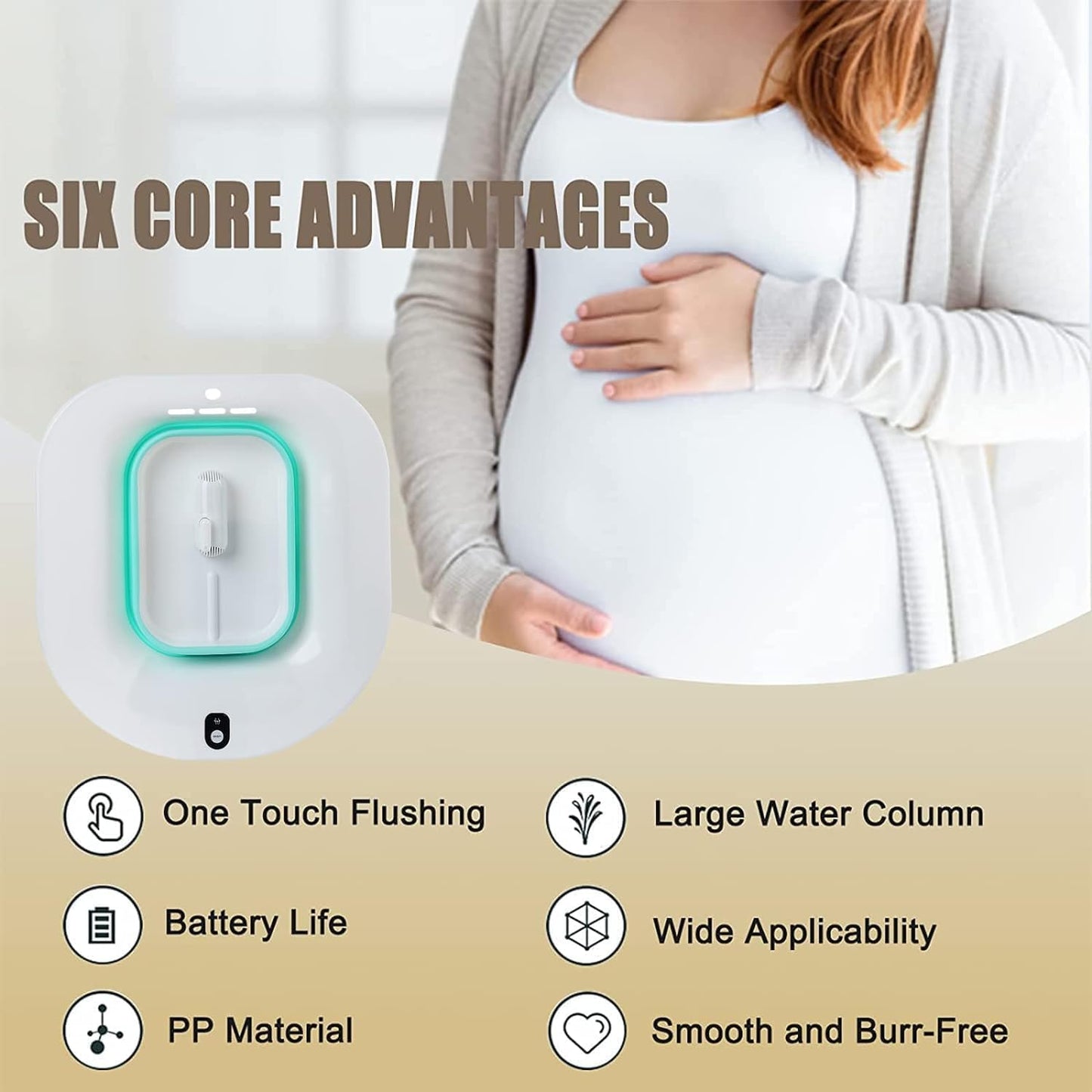 Electric Sitz Bath- Foldable Postpartum Care Basin,Sitz Bath Tub for Soothes and Cleanse Vagina & Anal, Hemorrhoids and Perineum Treatment