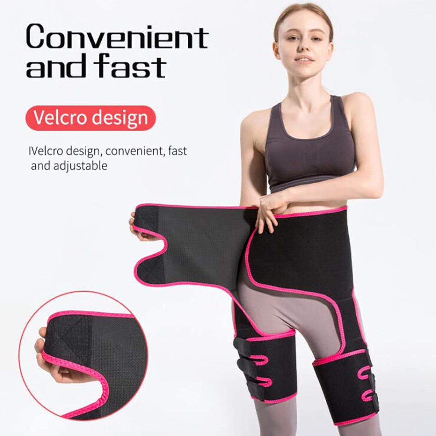 Hip Support Thigh Compression Sleeve Groin Brace to Relieve Hip Pain Support for Hip Prosthesis Sciatica Quad Muscle Strains Fits for Fitness