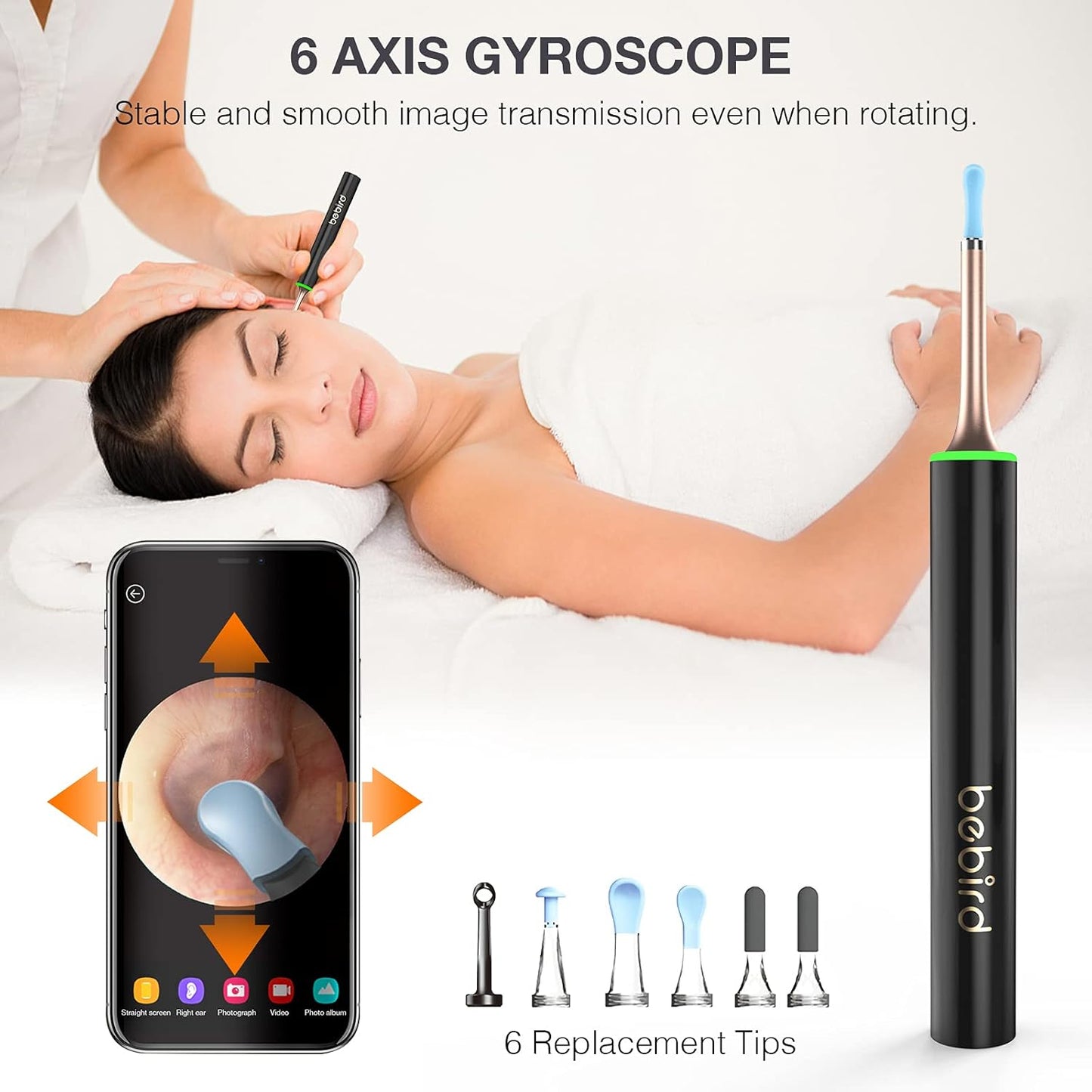 Bebird Earwax Remover with Pimple Popper Tool & Magenetic Cap