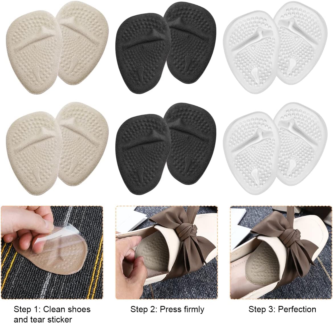 High Heels Pads Forefoot Gel Insoles Prevent Blisters and Calluses