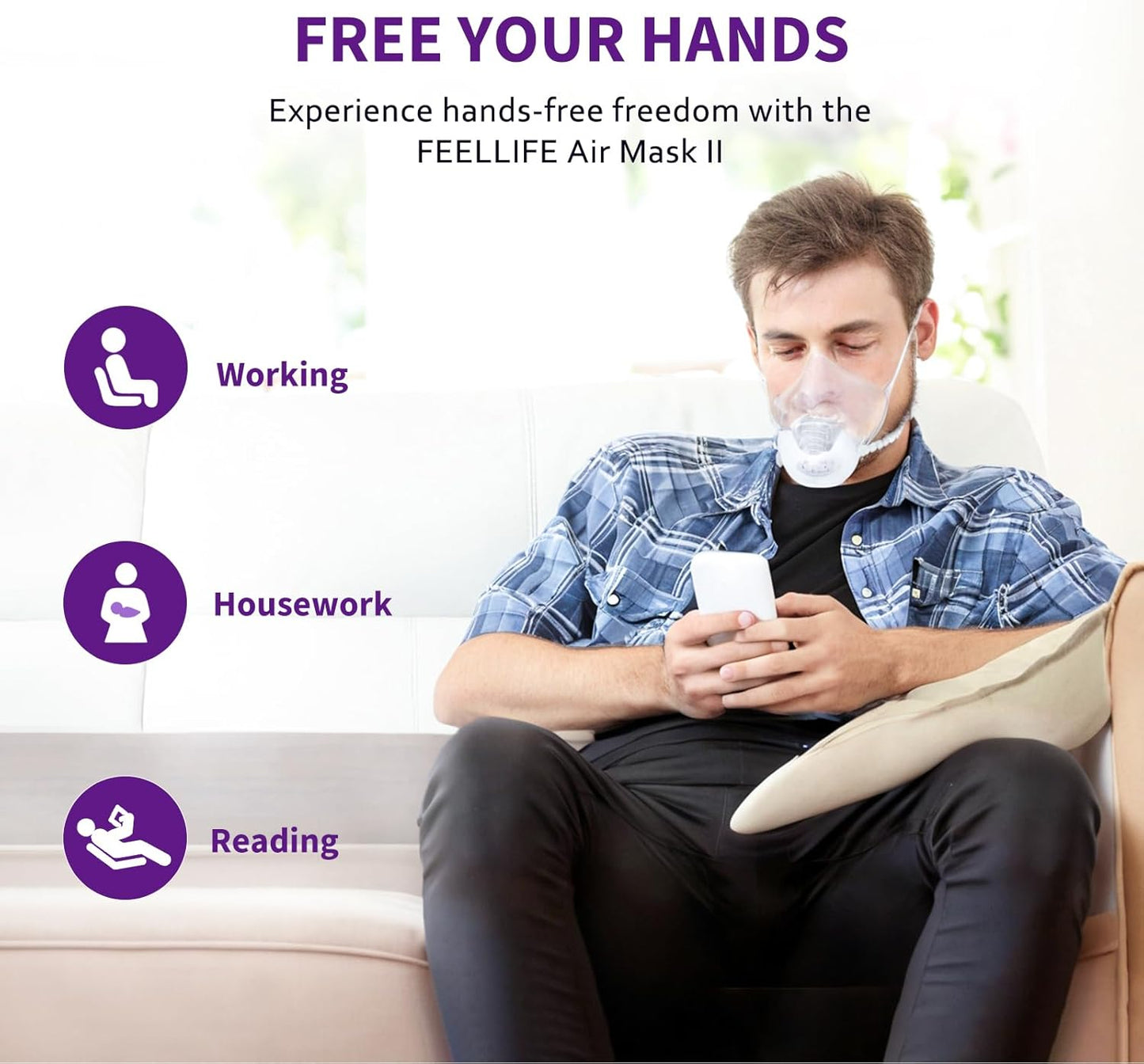 FEELLIFE PORTABLE MESH NEBULIZER AIR MASK