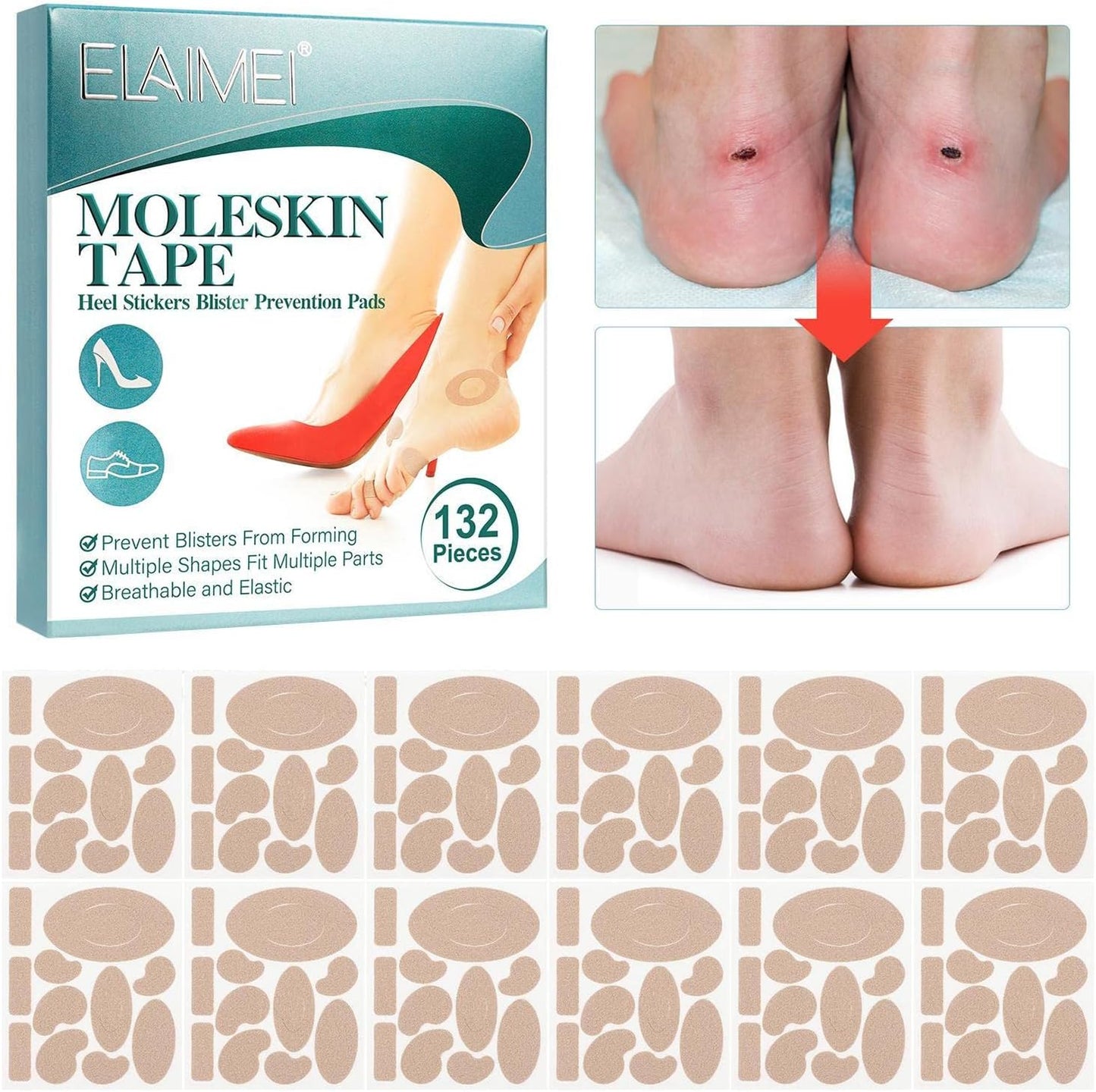 Anti-wear Shoe Sticker For Feet Protection - Waterproof Shoe Sticker Blister Prevention Foot Care Protection Pad Thin Sticker Shoes Blister Pads