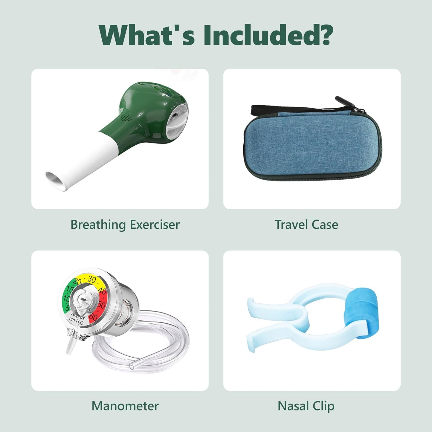 Nascool Breathing Exercise Device for Lungs, Inspiratory Respiratory Muscle Trainer for Athletes, Lung Exerciser Device