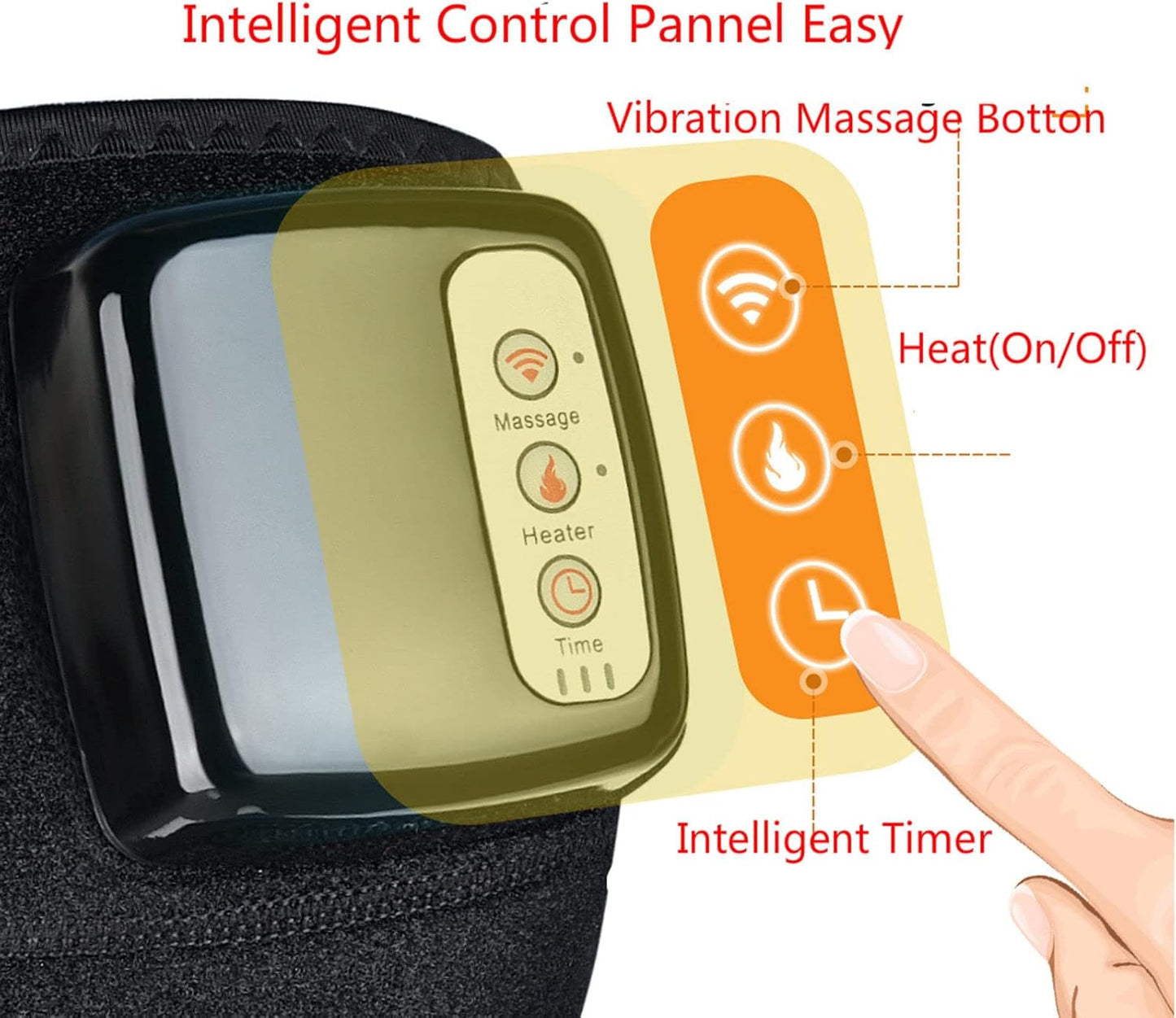 3in1 Electric Heating Knee Massager Far Infrared Joint Brace Support