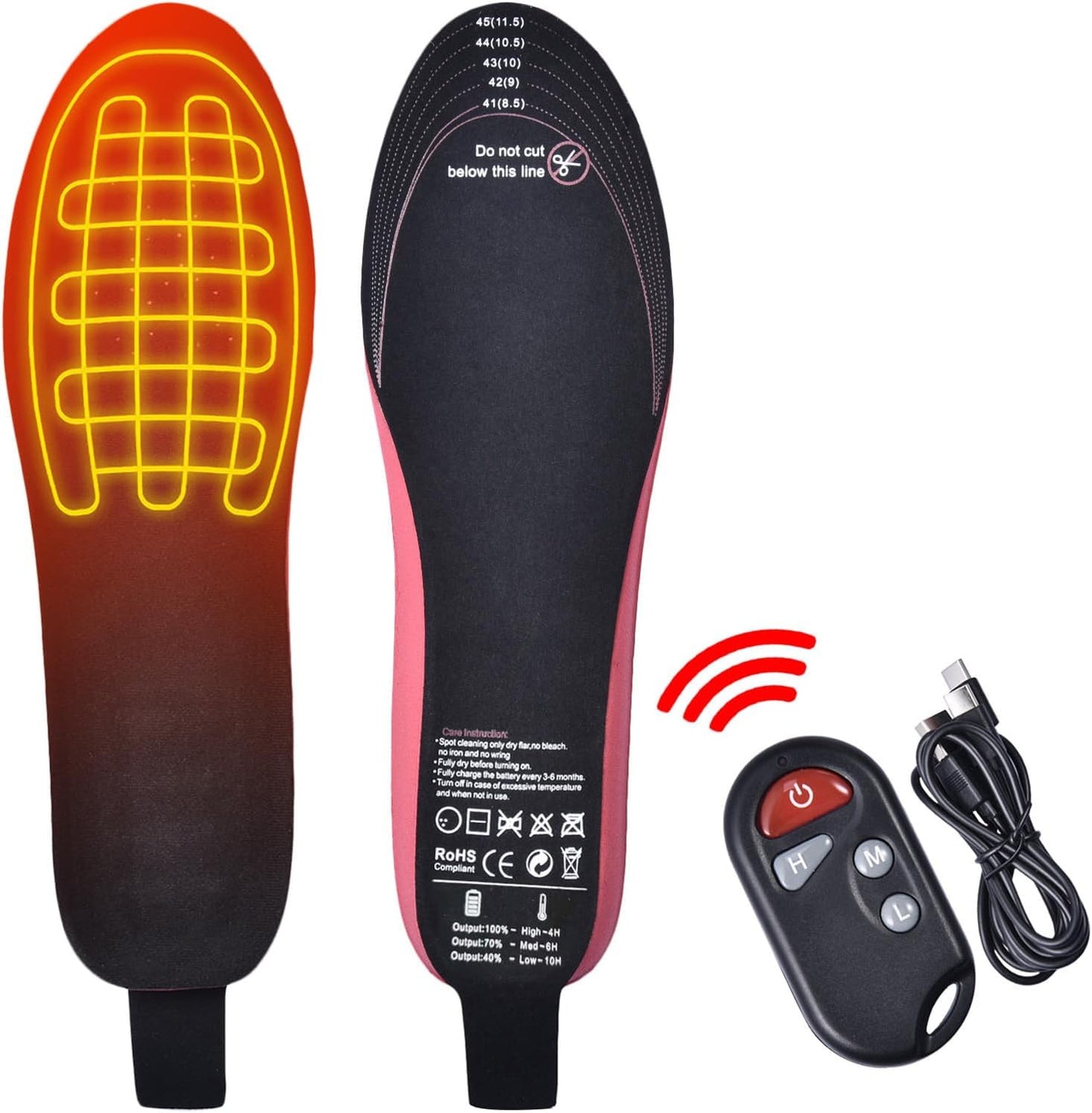USB Heating Insole with Remote Control