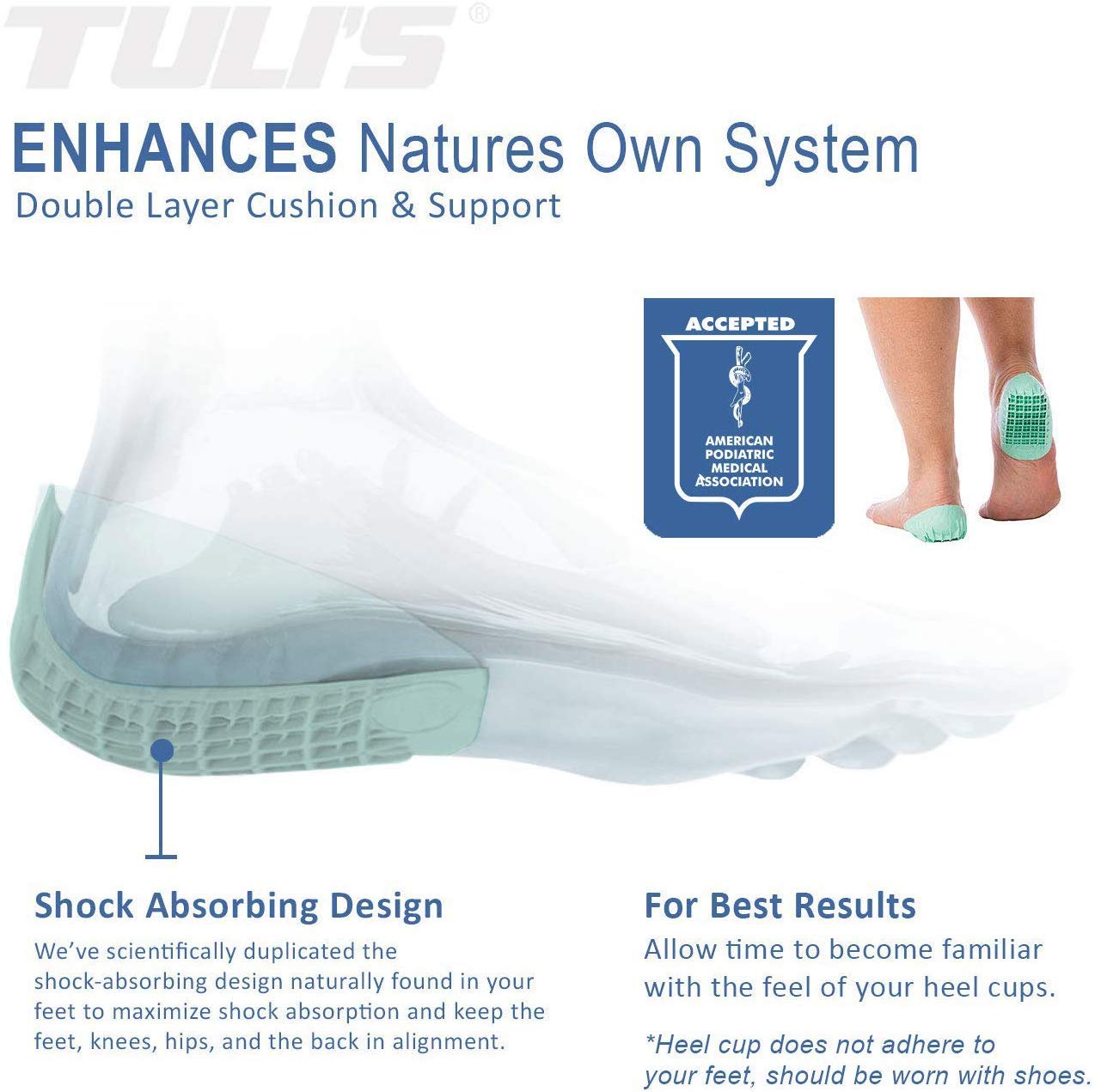 Tuli's Heavy Duty Heel Cups- Heel Pain