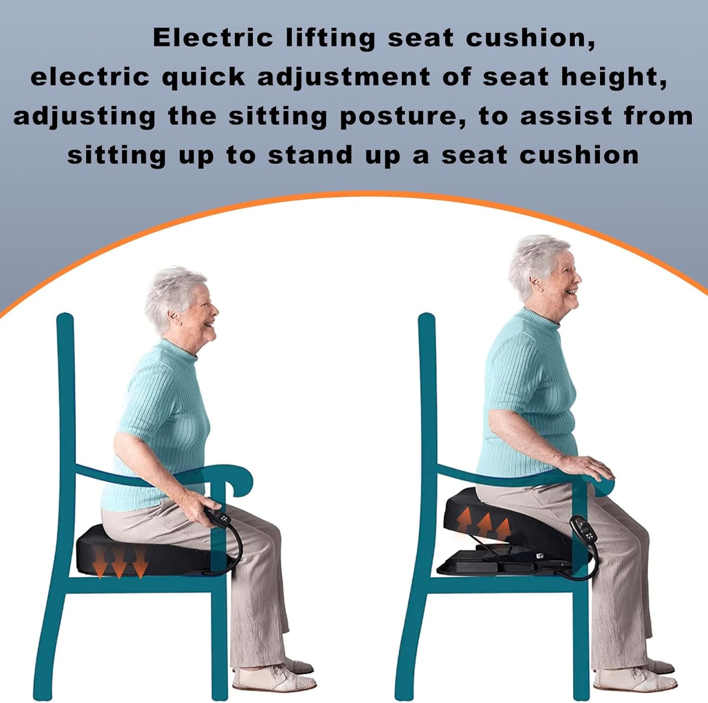 Powered Seat Assist Cushion, Powerful Motor to Assist in Standing Chair Lift Assist Devices Support up to 90KG, Easy Up Performance Health