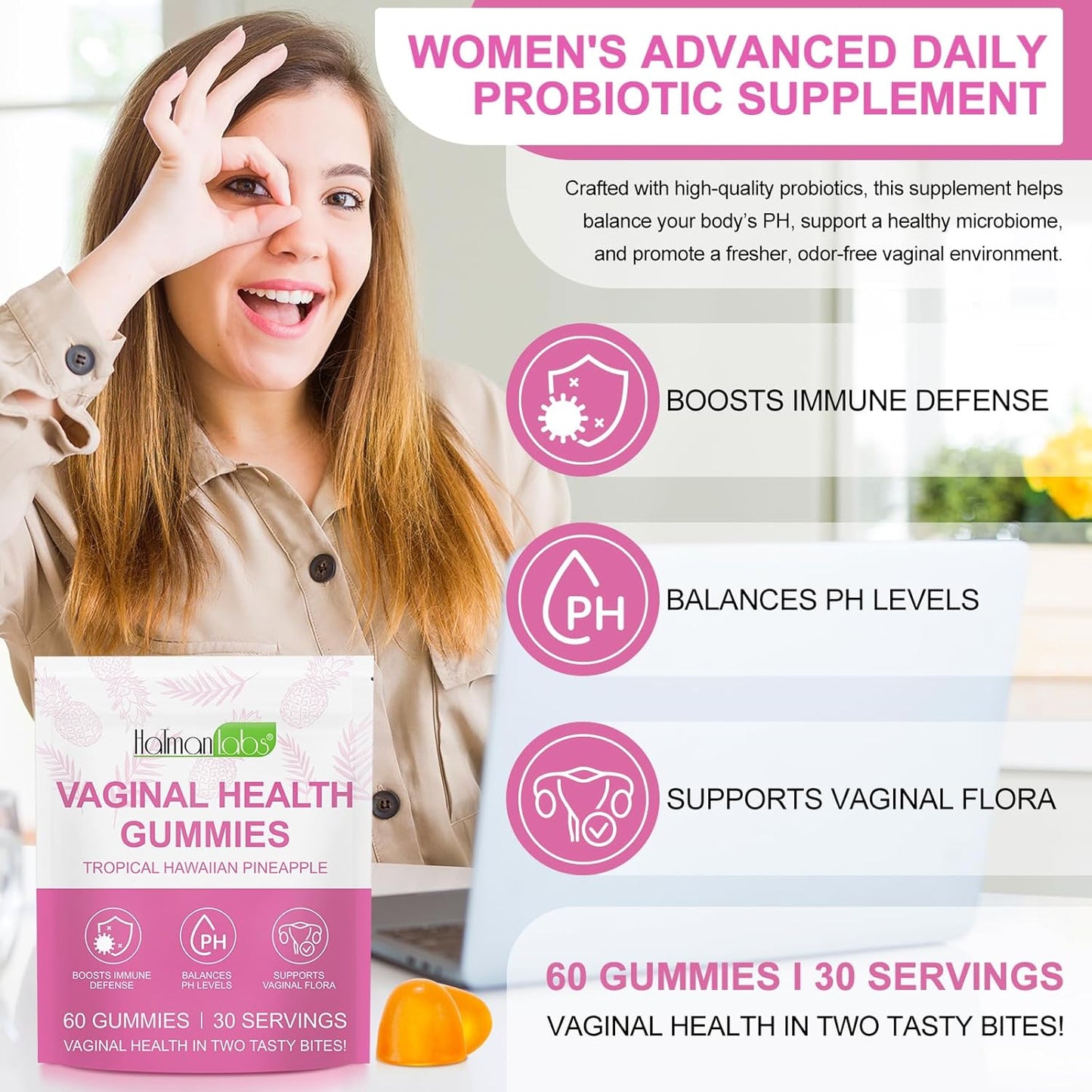 Vaginal Probiotic Gummies for Women