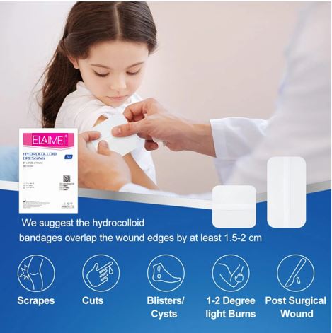 Elaimei Hydrocolloid Dressing (5x10cm) 20 Patches