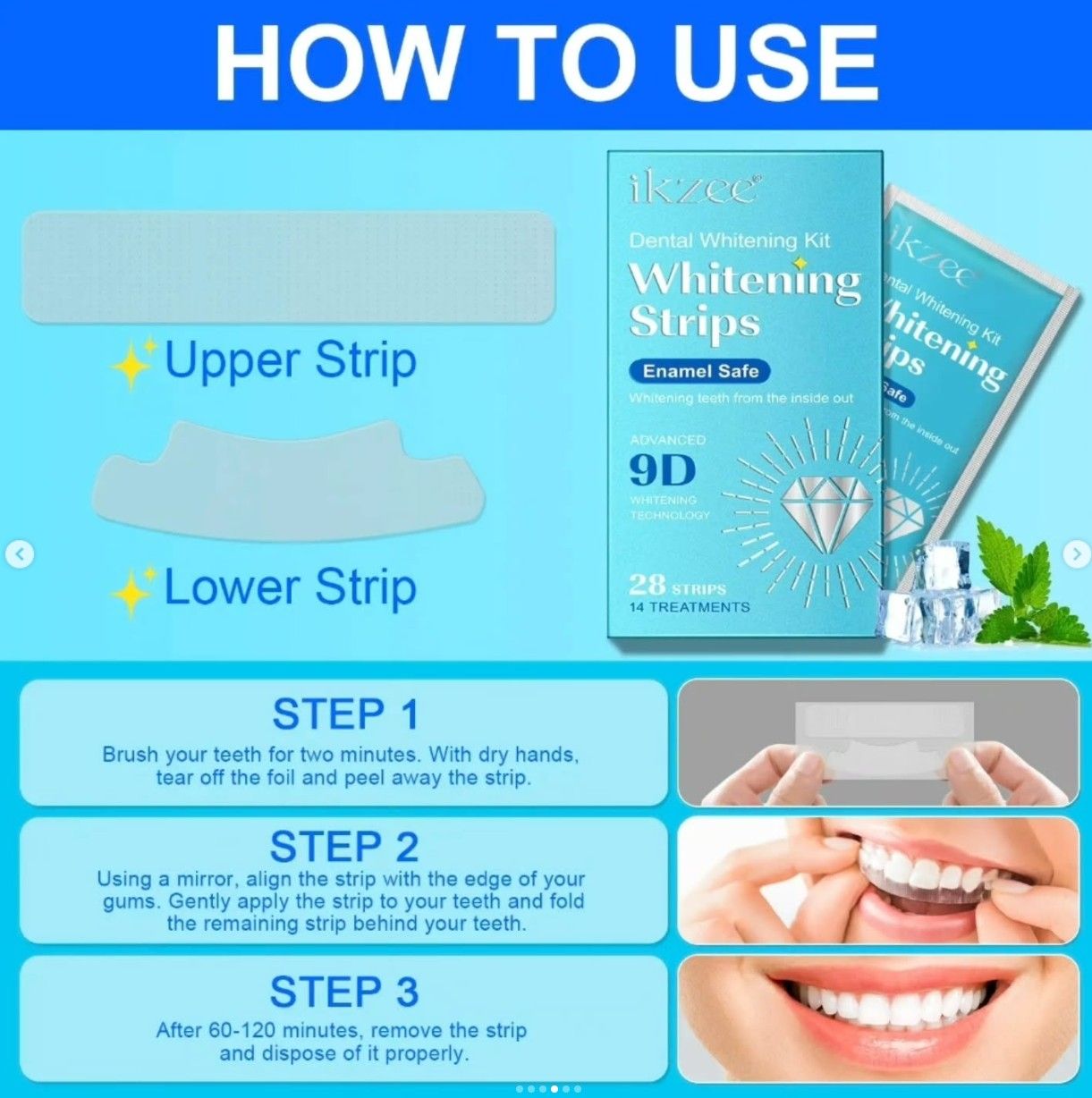 9D Teeth Whitening Strips