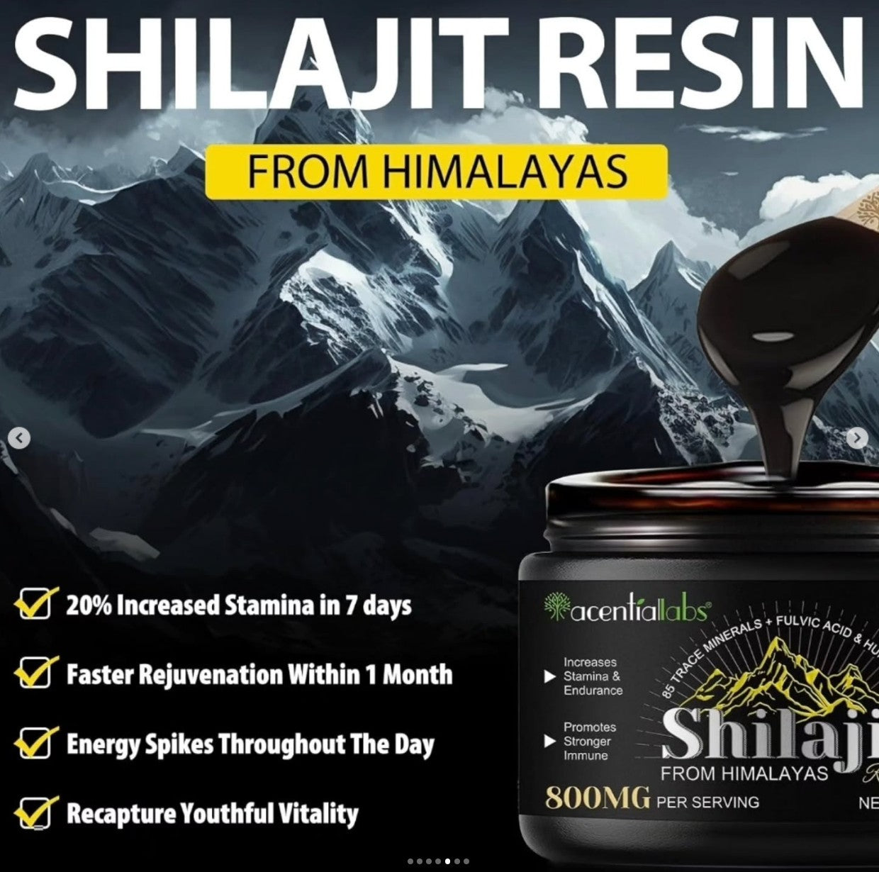 Pure Himalayan Shilajit Resin 60g