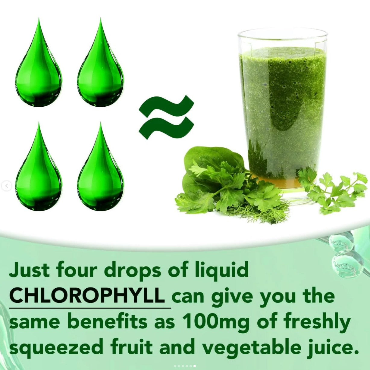 Chlorophyll Liquid Drops