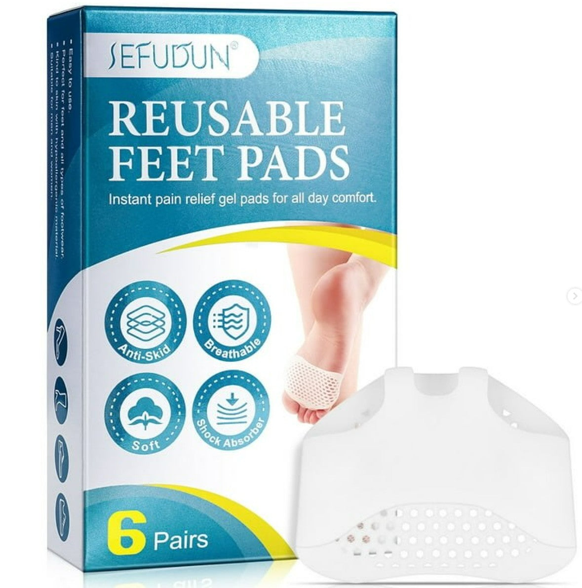 Silicon Reusable Feet Pads 6 Pairs