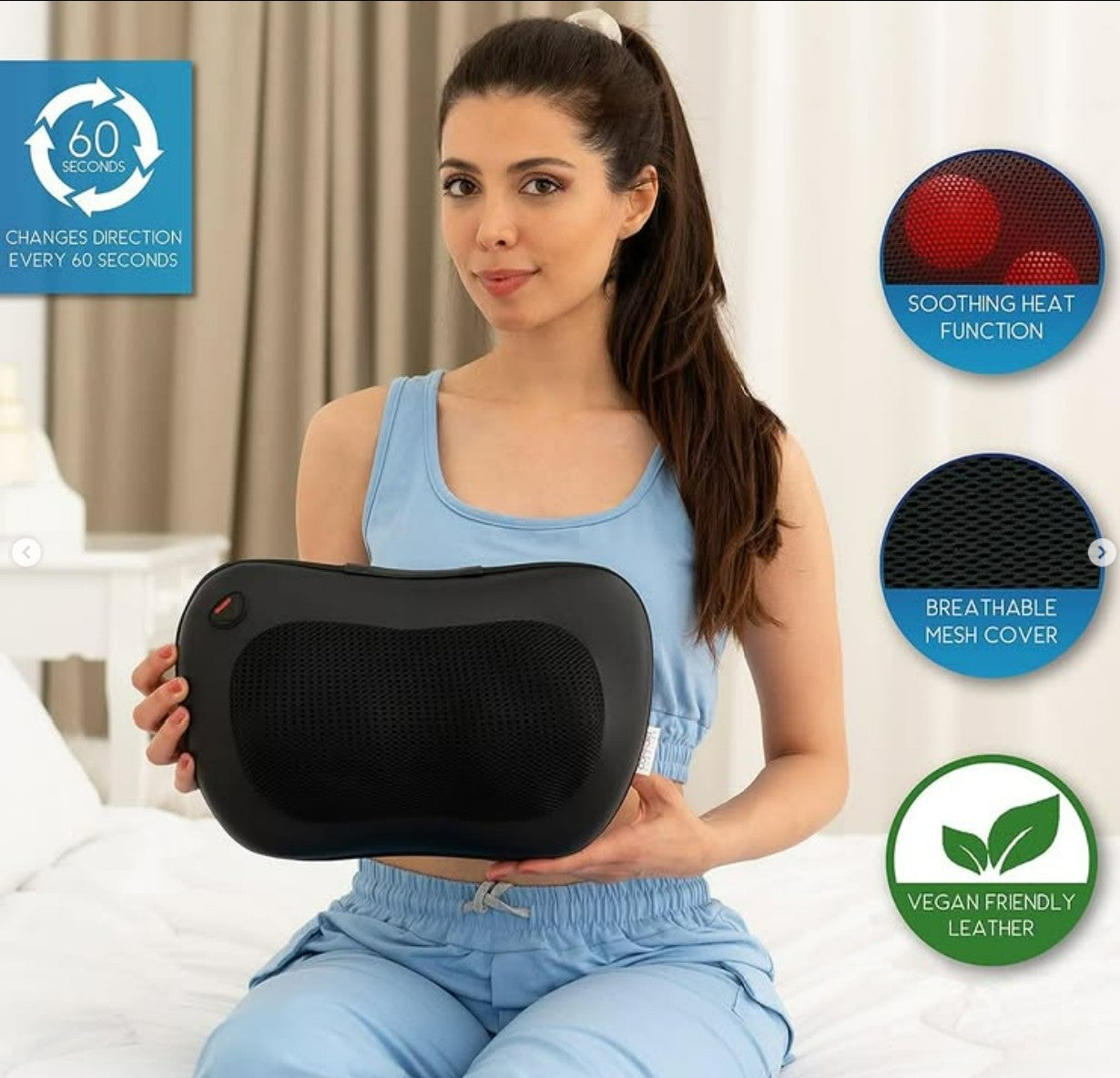 Shiatsu Massager Cushion with Heat