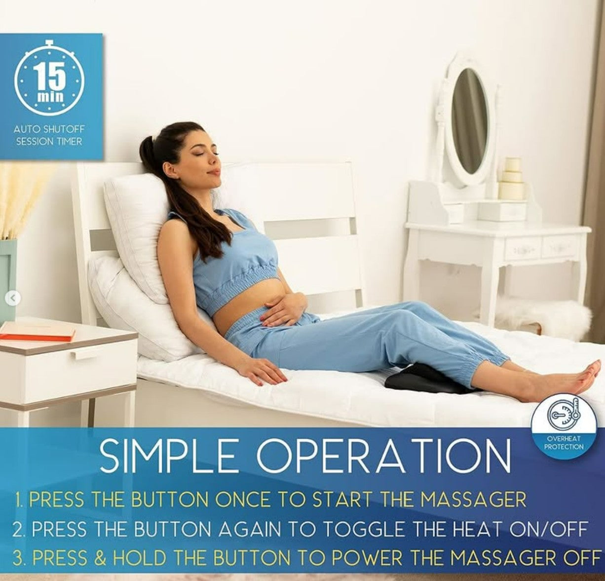 Shiatsu Massager Cushion with Heat