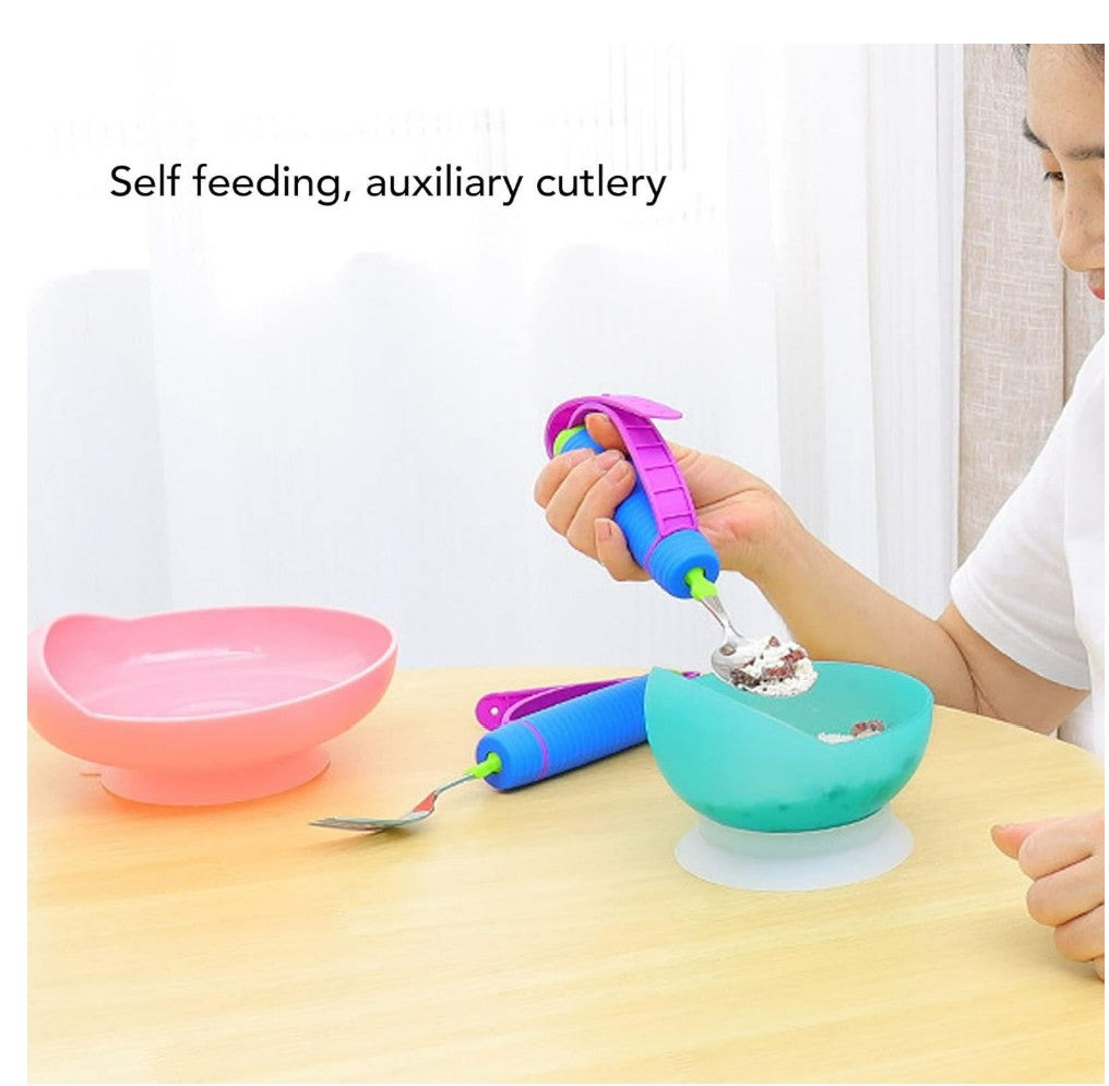 360 Degree Adaptive Utensil Fork, Stainless Steel Adjustable, Easy Grip Fork