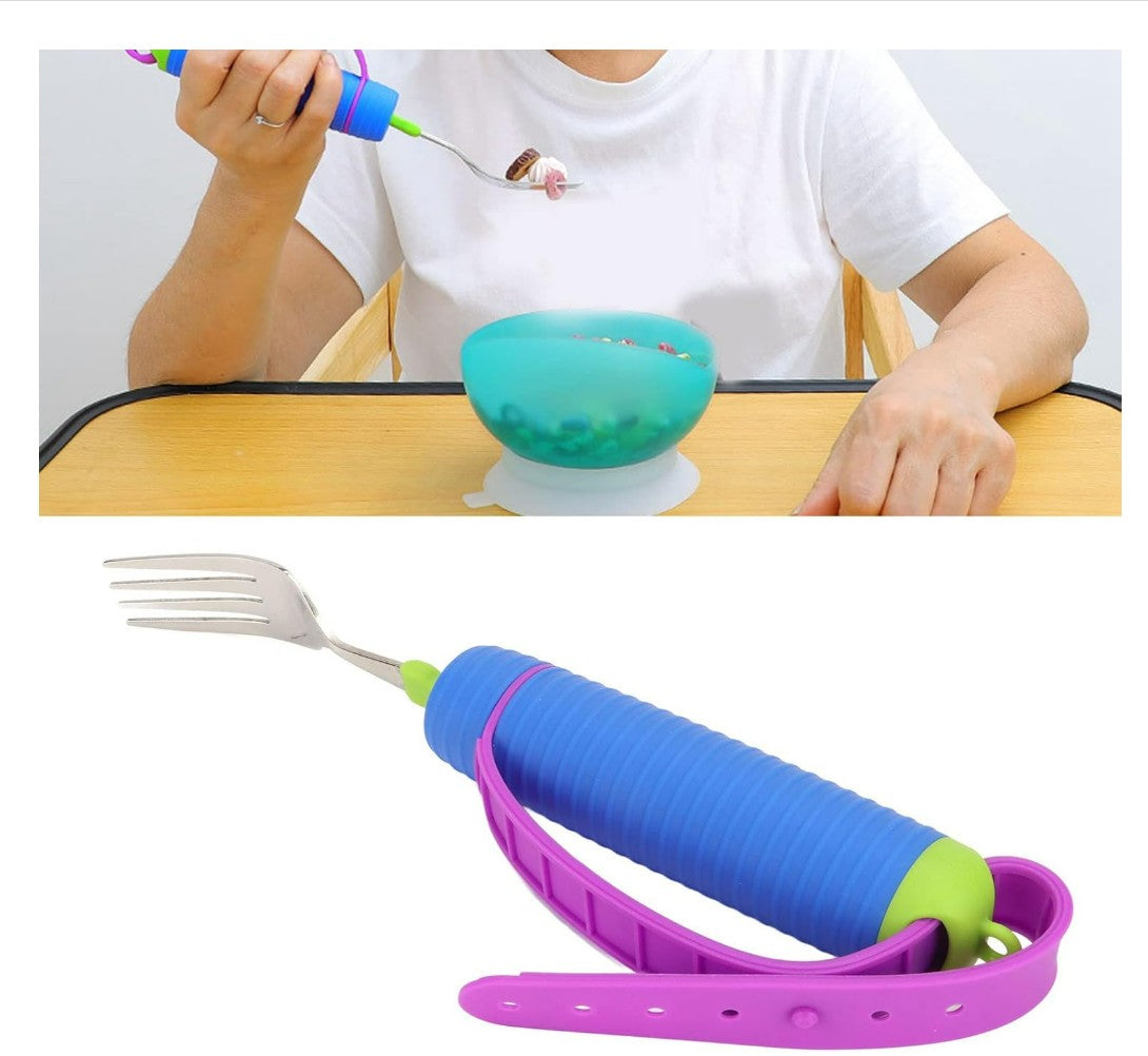 360 Degree Adaptive Utensil Fork, Stainless Steel Adjustable, Easy Grip Fork
