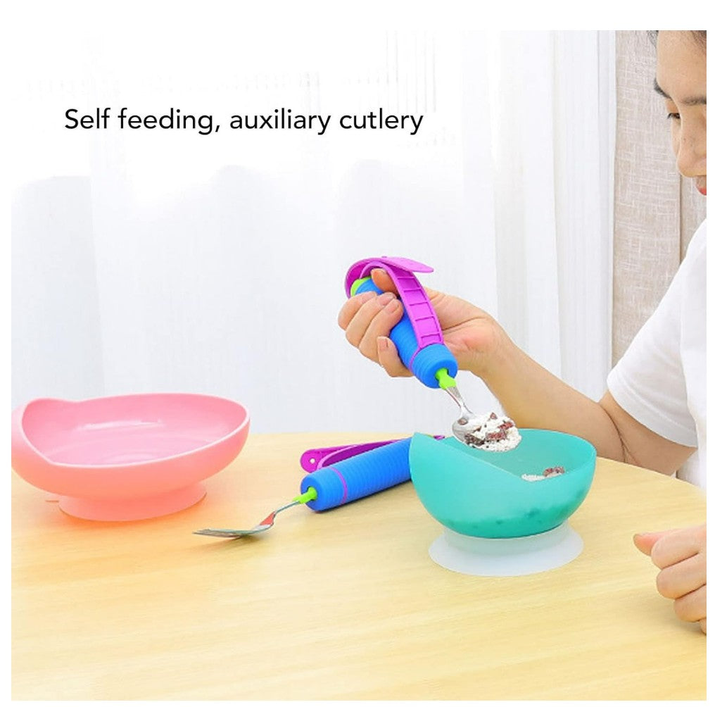 360 Degree Adaptive Utensil Fork, Stainless Steel Adjustable, Easy Grip Fork