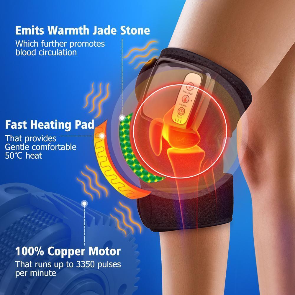 3in1 Electric Heating Knee Massager Far Infrared Joint Brace Support