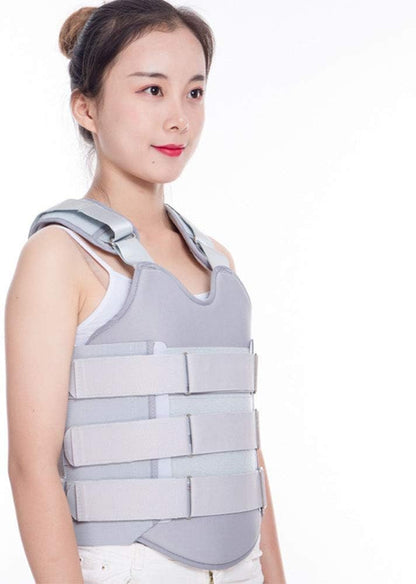Thoracic Full Back Brace - Treat Kyphosis, Compression Fractures, Upper Spine Injuries, and Pre or Post Surgery with This Hard Lumbar Support