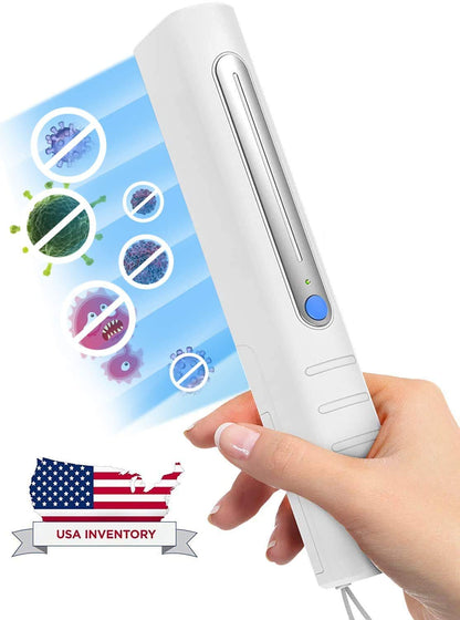 Steri Wand - Portable Ultra Violet Sanitizing Light Germ Wand UV Light Sanitizer Wand Germ Killer (White)