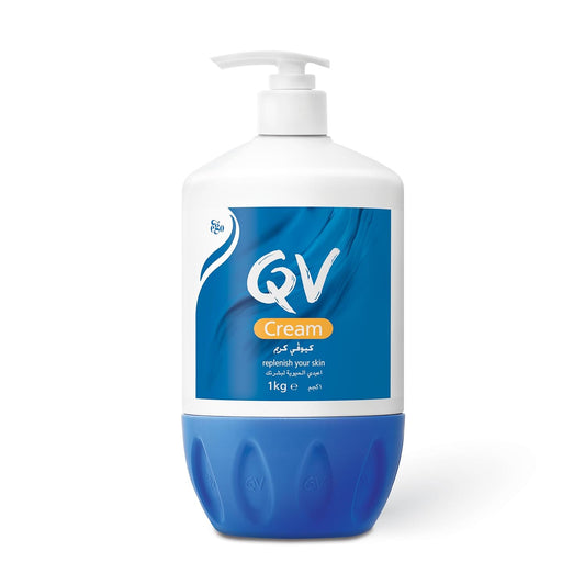 QV Cream with Glycerin - 500g Pump, 24 Hour Moisturisation, Ideal for Dry Skin Conditions, such as Eczema, Psoriasis and Dermatitis