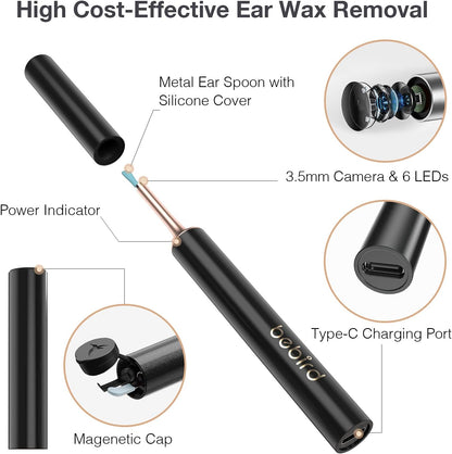 Bebird Earwax Remover with Pimple Popper Tool & Magenetic Cap