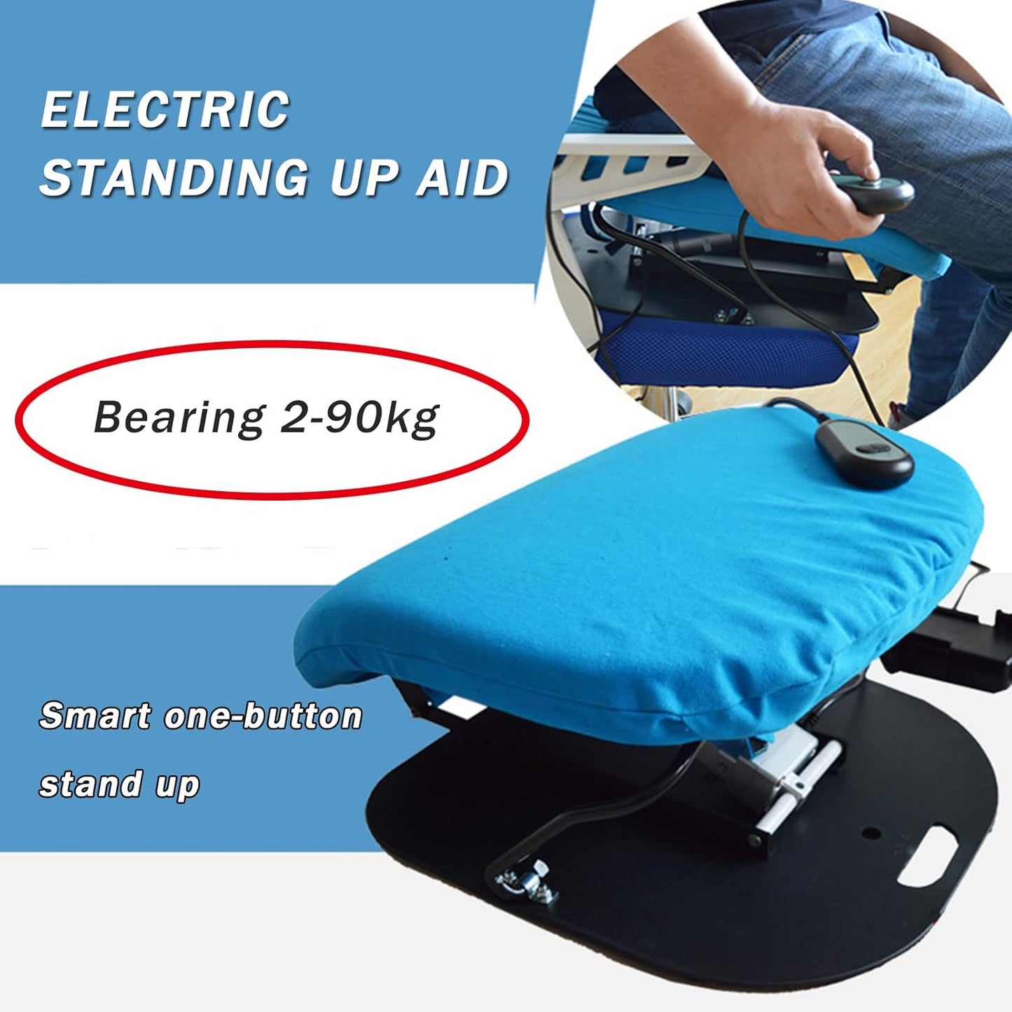 Powered Seat Assist Cushion,  Powerful Motor to Assist in Standing Chair Lift Assist Devices Support up to 90KG, Easy Up Performance Health