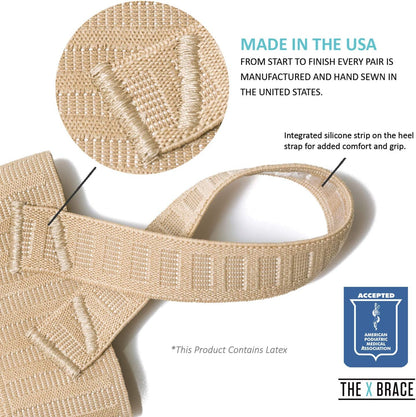 The Original X Brace - Arch Support Brace and Compression for Plantar Fasciitis, Flat Feet, Fallen Arches, Over-Pronation and Heel Pain