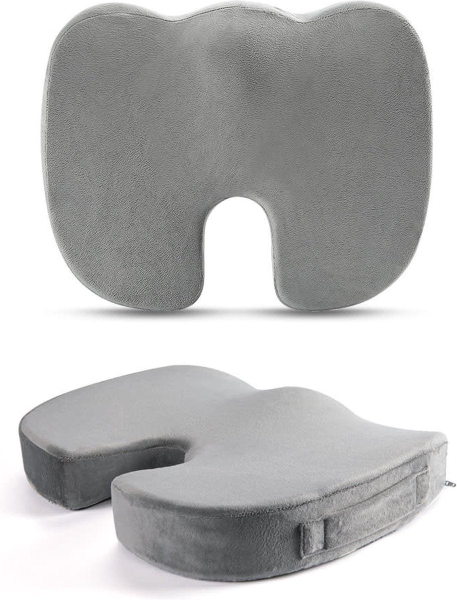 Orthopedic Coccyx Seat Cushion, Gel & Memory Foam Seat Pillow, Relieves Back, Sciatica And Tailbone Pain