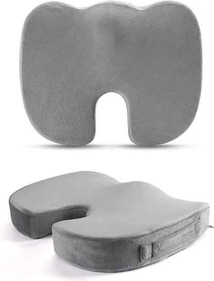 Orthopedic Coccyx Seat Cushion, Gel & Memory Foam Seat Pillow, Relieves Back, Sciatica And Tailbone Pain