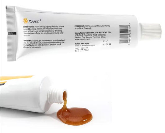 Medical Grade 100% Manuka Honey Gel Tube Natural Healing of Wounds 25g
