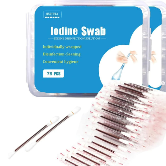 Iodine Cotton Swabs Solution 50 pcs