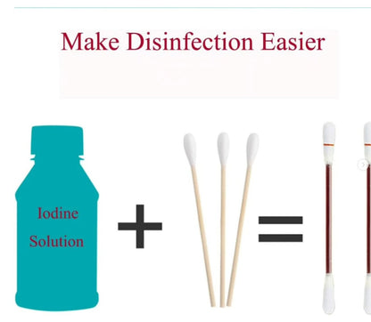 Iodine Cotton Swabs Solution 50 pcs