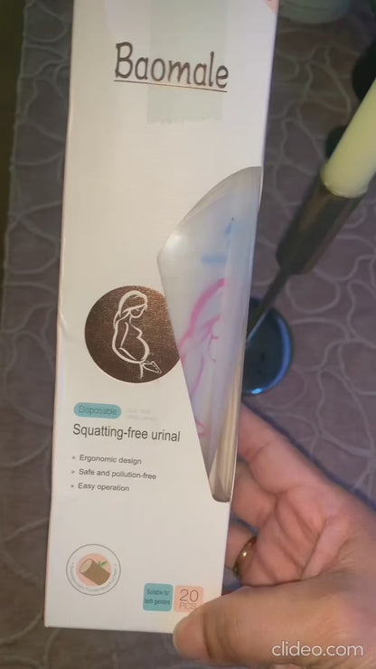 Disposable Female Urinal 40 Pieces of Paper Female Urinal, Suitable for Pregnant Women, Injuries, Travel, Camping, Outdoor Activities